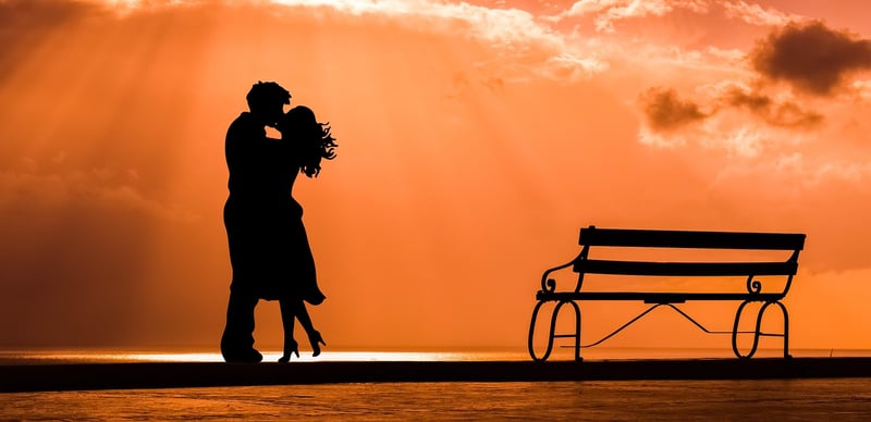 Couple under the moon